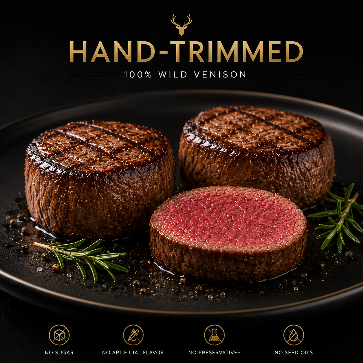 🦌 Cooked wild venison tenderloin -Bestseller
