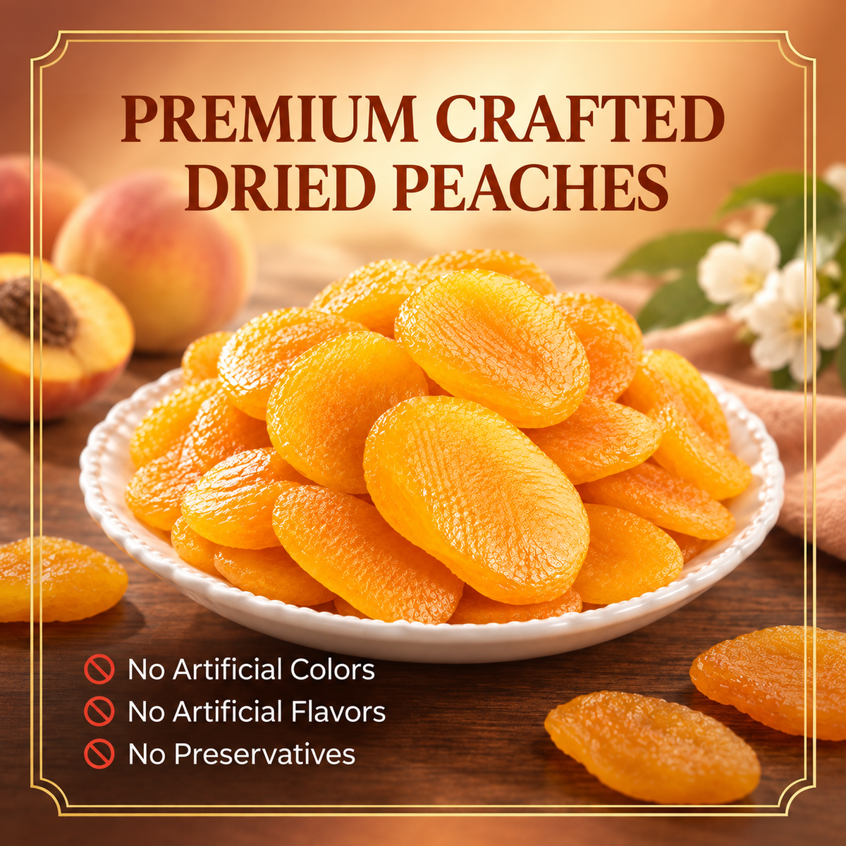 🍑 Thick-Cut Premium Dried Peaches 😋🔥-Bestseller