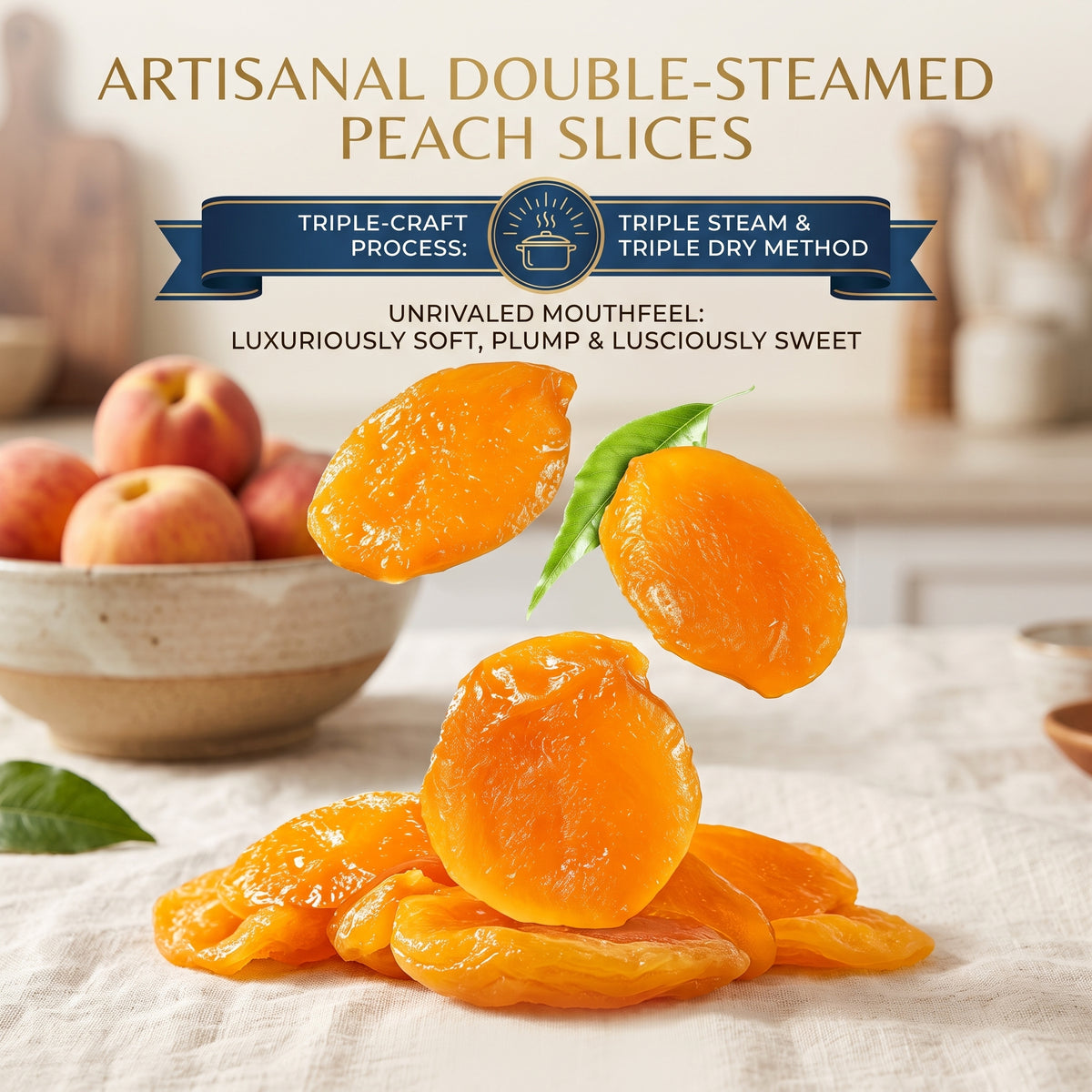 🍑 Thick-Cut Premium Dried Peaches 😋🔥-Bestseller